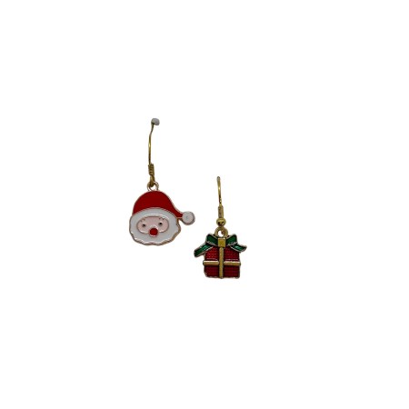 earrings steel gold santa and dift2